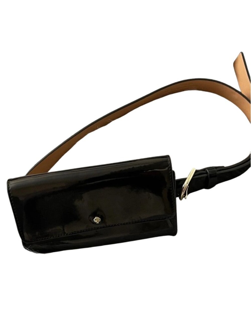 Kate Spade New York Belt Bag Adjustable Patent Leather Black S/M - Picture 5 of 6